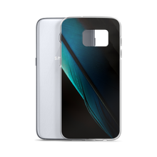 Blue Black Feather Samsung Case by Design Express