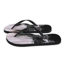 Black & White Abstract Painting Flip-Flops by Design Express
