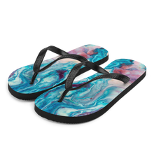 S Blue Multicolor Marble Flip-Flops by Design Express