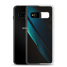 Blue Black Feather Samsung Case by Design Express