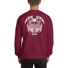 United States Of America Eagle Illustration Reverse Backside Sweatshirt by Design Express