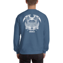 United States Of America Eagle Illustration Reverse Backside Sweatshirt by Design Express