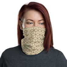 Default Title Diamond Cream Gold Pattern Neck Gaiter Masks by Design Express