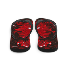 Black Red Abstract Flip-Flops by Design Express