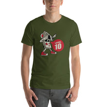 Olive / S Game Boy Pose Level 10 Short-Sleeve Unisex T-Shirt by Design Express