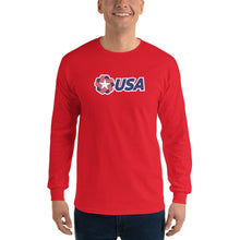 Red / S USA "Rosette" Long Sleeve T-Shirt by Design Express