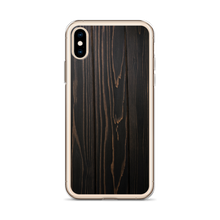 Black Wood Print iPhone Case by Design Express