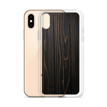 Black Wood Print iPhone Case by Design Express