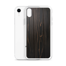 Black Wood Print iPhone Case by Design Express