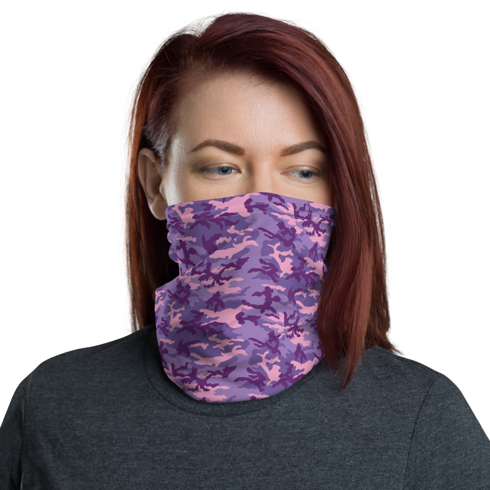 Default Title Purple Pink Camo Neck Gaiter Masks by Design Express