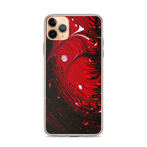 iPhone 11 Pro Max Black Red Abstract iPhone Case by Design Express