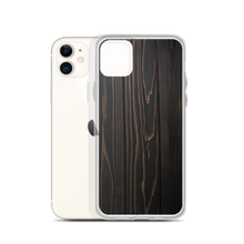 Black Wood Print iPhone Case by Design Express