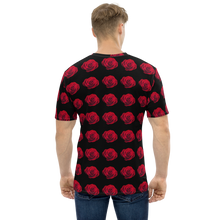 Charming Red Rose Small Pattern Men's T-shirt by Design Express