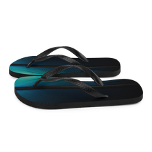 Blue Black Feathers Flip-Flops by Design Express