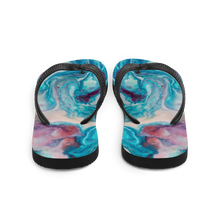 Blue Multicolor Marble Flip-Flops by Design Express