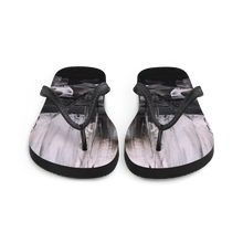Black & White Abstract Painting Flip-Flops by Design Express
