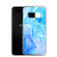 Blue Watercolor Marble Samsung Case by Design Express
