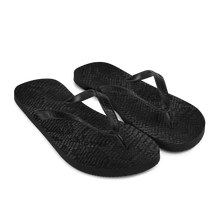 Black Snake Skin Flip-Flops by Design Express