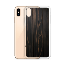 Black Wood Print iPhone Case by Design Express