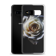 White Rose on Black Samsung Case by Design Express