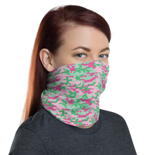 Pink and Green Camo Neck Gaiter Masks by Design Express