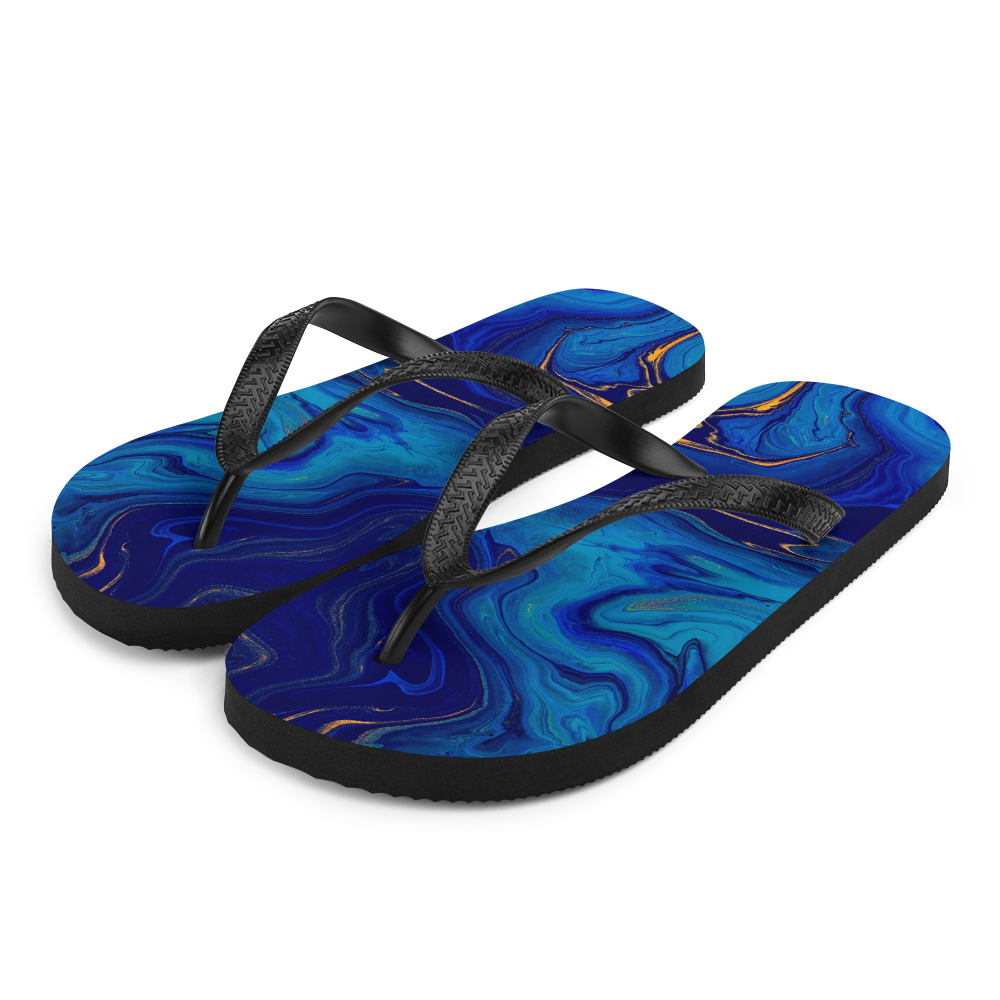 S Blue Marble Flip-Flops by Design Express