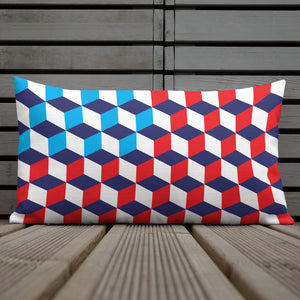 America "Cubes" Patterns Rectangular Premium Pillow by Design Express
