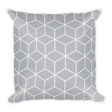 Diamonds Silver White Square Premium Pillow by Design Express