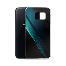 Blue Black Feather Samsung Case by Design Express