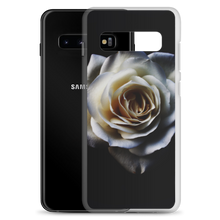 White Rose on Black Samsung Case by Design Express