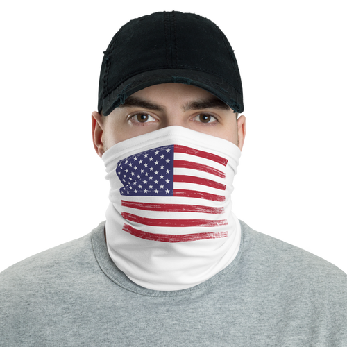 Default Title Distressed USA Flag Neck Gaiter Masks by Design Express