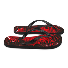 Black Red Abstract Flip-Flops by Design Express