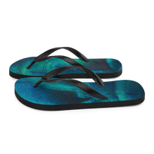 Green Blue Peacock Flip-Flops by Design Express