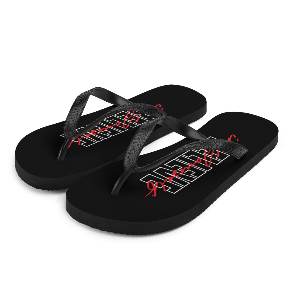 S Believe in yourself Typography Flip Flops by Design Express