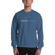 Indigo Blue / S Independence Is Happiness Unisex Sweatshirt by Design Express