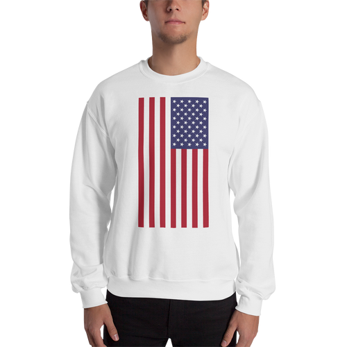 S USA Flag Vertical Unisex Sweatshirt by Design Express