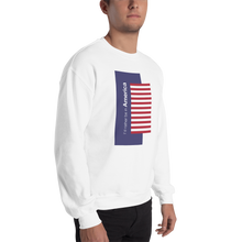 I'd rather be in America "Vertical Block Stripe" Unisex Sweatshirt by Design Express