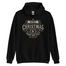 Black / S Merry Christmas & Happy New Year Unisex Hoodie by Design Express