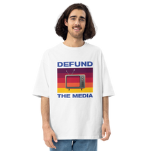 White / S Defund the Media color Unisex Oversized T-Shirt by Design Express