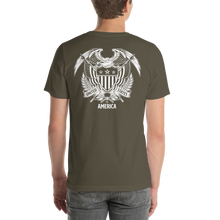 United States Of America Eagle Illustration Reverse Backside Short-Sleeve Unisex T-Shirt by Design Express