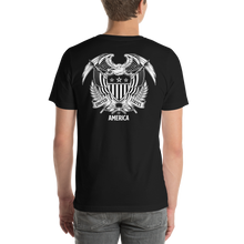 United States Of America Eagle Illustration Reverse Backside Short-Sleeve Unisex T-Shirt by Design Express