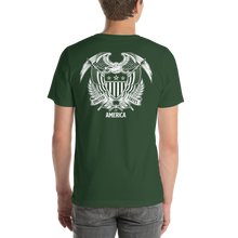 United States Of America Eagle Illustration Reverse Backside Short-Sleeve Unisex T-Shirt by Design Express