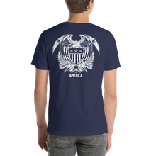 United States Of America Eagle Illustration Reverse Backside Short-Sleeve Unisex T-Shirt by Design Express