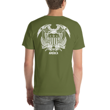 United States Of America Eagle Illustration Reverse Backside Short-Sleeve Unisex T-Shirt by Design Express