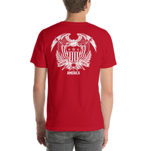 United States Of America Eagle Illustration Reverse Backside Short-Sleeve Unisex T-Shirt by Design Express