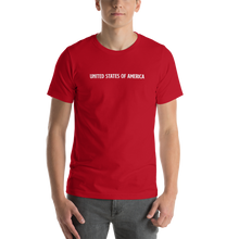 Red / S United States Of America Eagle Illustration Reverse Backside Short-Sleeve Unisex T-Shirt by Design Express