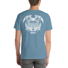 United States Of America Eagle Illustration Reverse Backside Short-Sleeve Unisex T-Shirt by Design Express