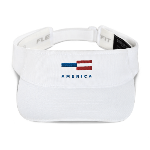 America Tower Pattern Embroidered Visor