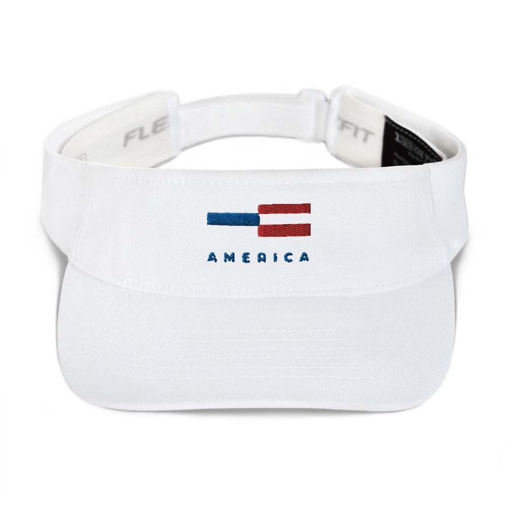 America Tower Pattern Embroidered Visor